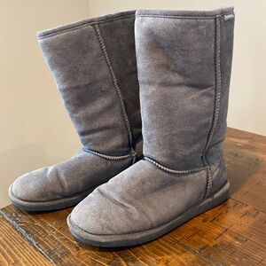 Bear paw Gray Suede and Wool Winter Boots, Size 11 Women’s